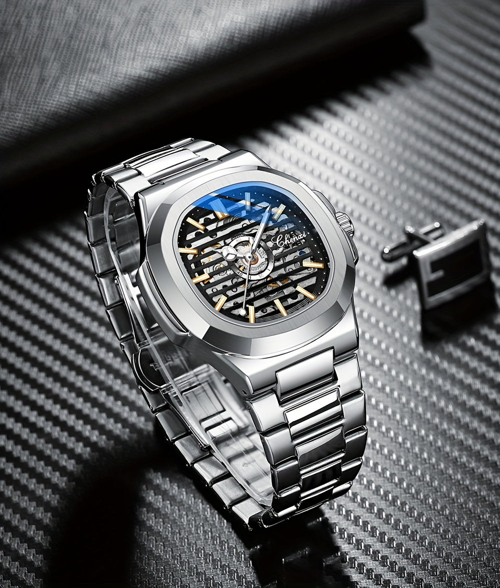 Men's Mechanical Watch, Classic Business Casual Steel Strap