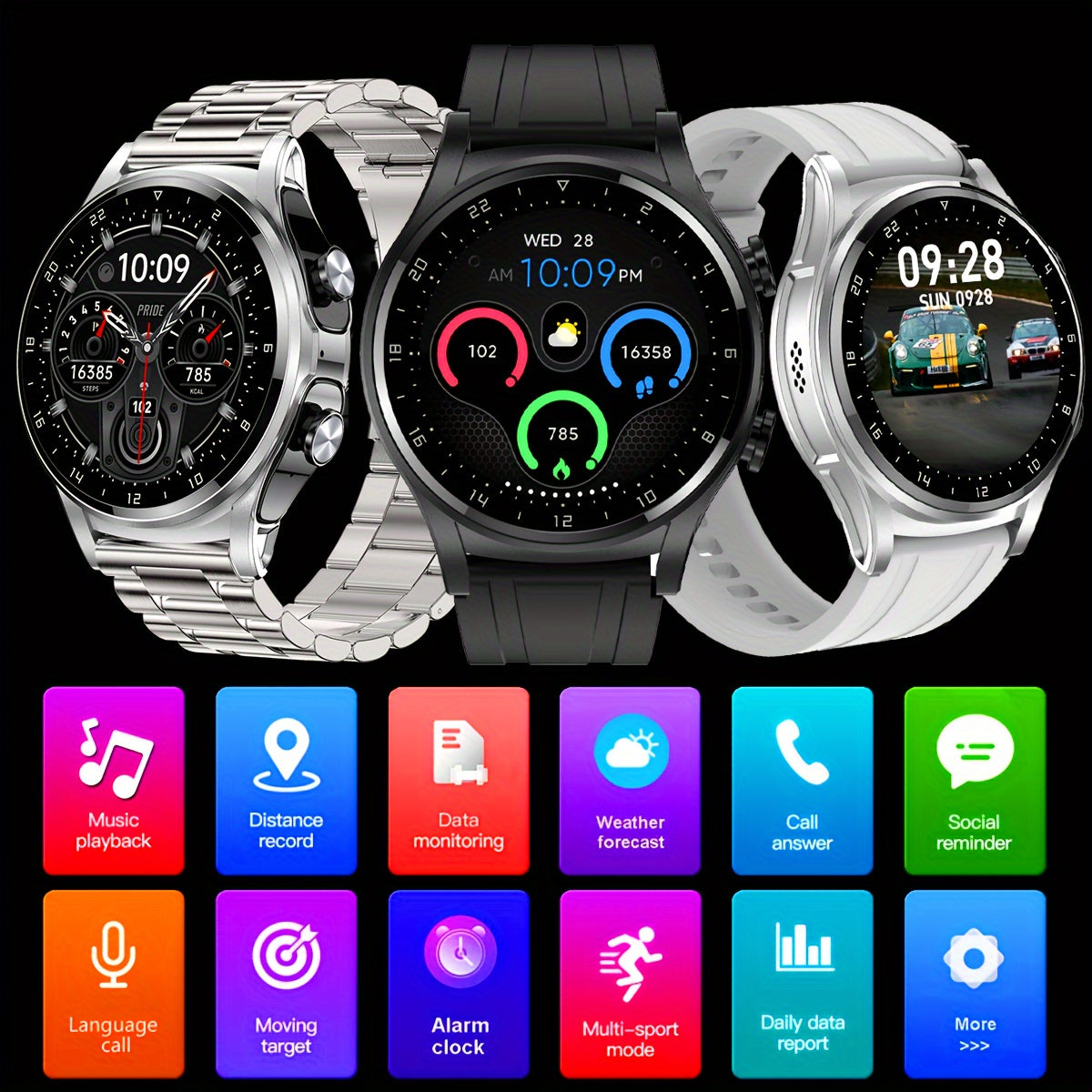 2023 New Men's Smartwatch 2-in-1 TWS Wireless Headset Call Music Multi-dial Sports Fitness NFC Smartwatch For Women