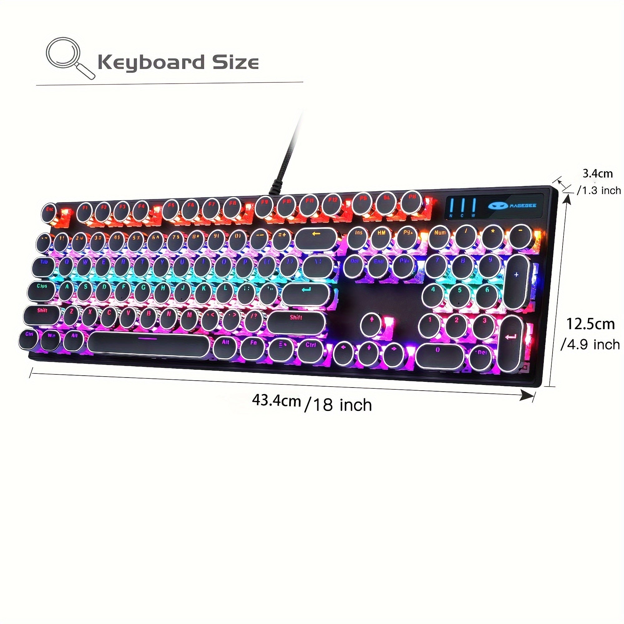 MageGee Typewriter Mechanical Gaming Keyboard