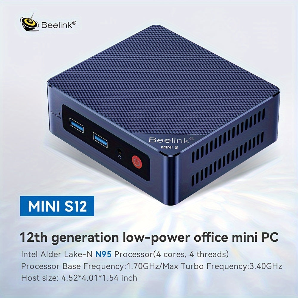 Beelink MINI S12 MINI PC, Intel N95 Processor 3.4GHz, Support Max 16GB DDR4