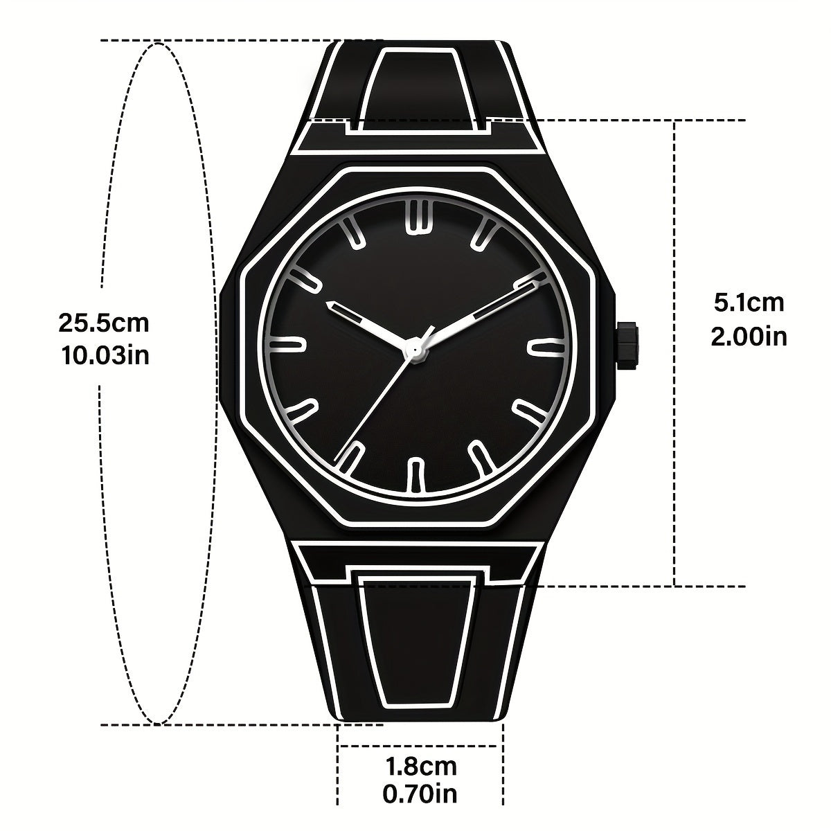 Funky Men's Quartz Watch with Sketch Design - Non-Waterproof