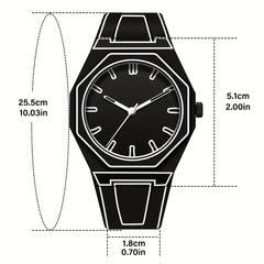 Funky Men's Quartz Watch with Sketch Design - Non-Waterproof