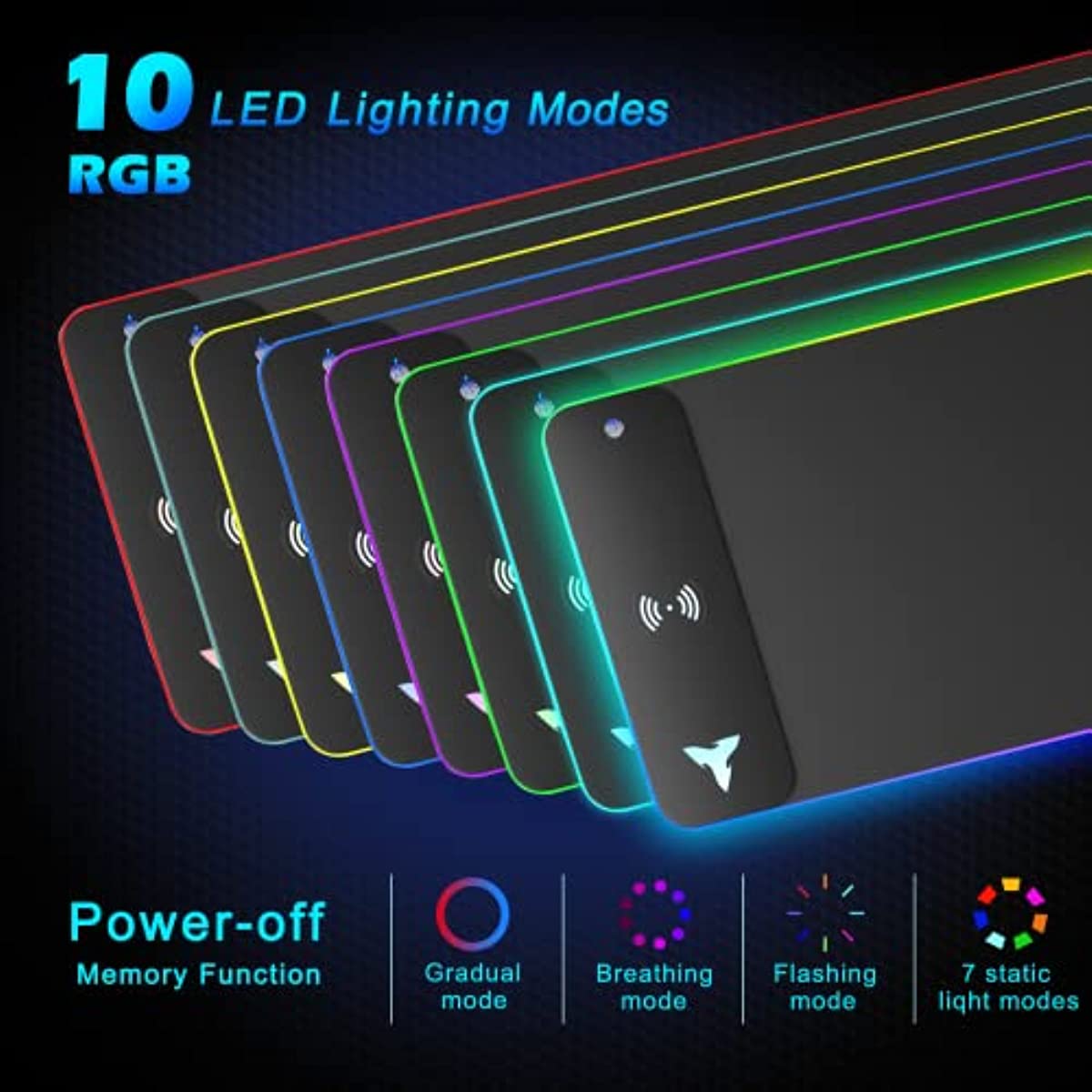 10W Fast Wireless Charging RGB Gaming Mouse Pad