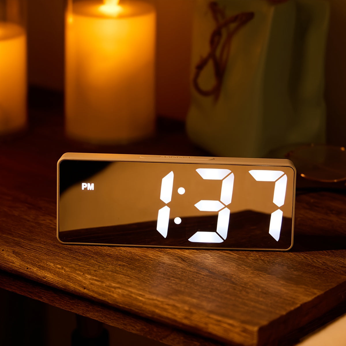 Led Digital Alarm Clock With Mirror