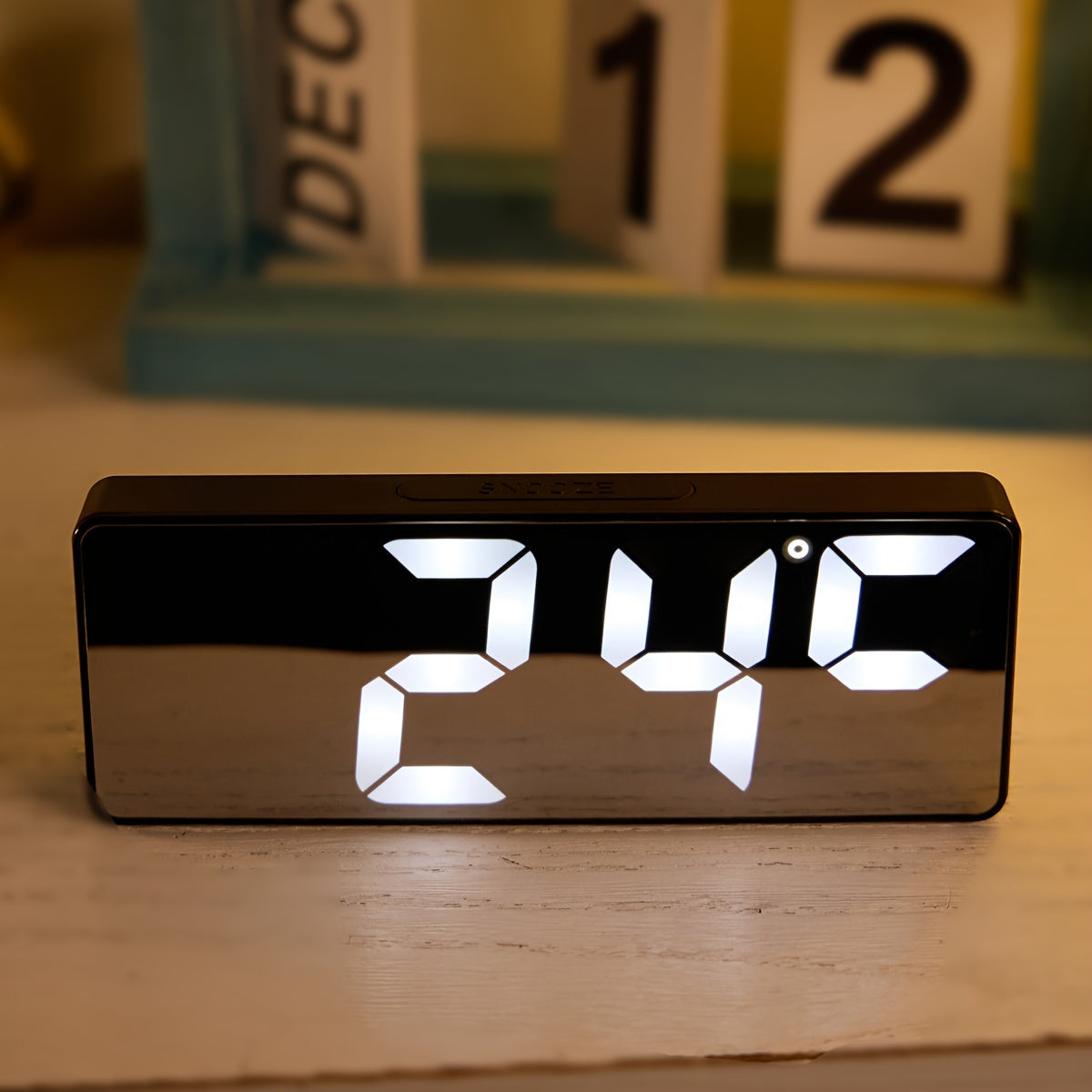 Led Digital Alarm Clock With Mirror