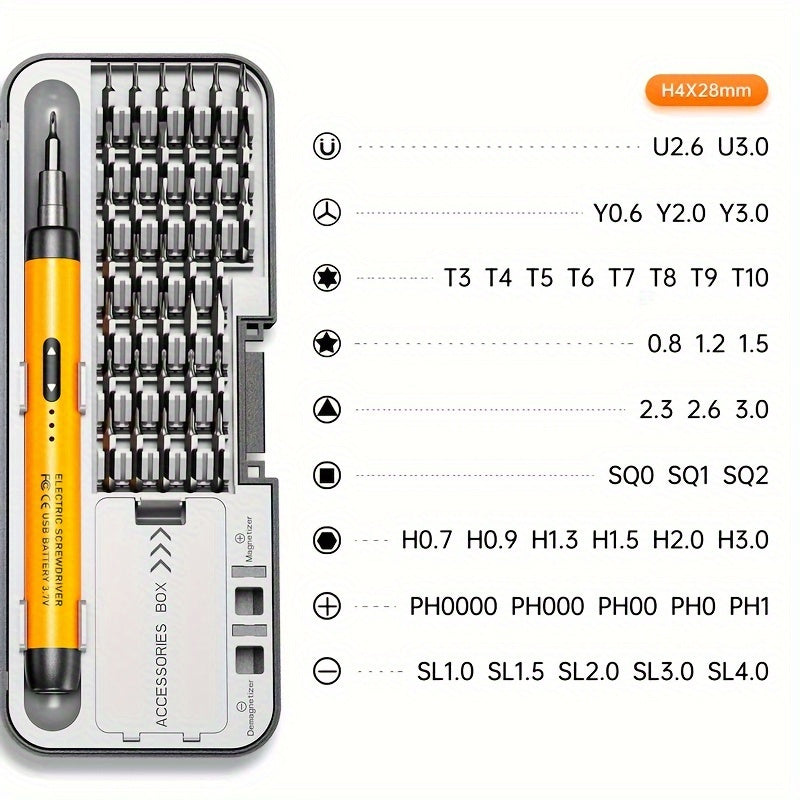 HOTU 46-in-1 Precision Electric Screwdriver Set - USB Rechargeable