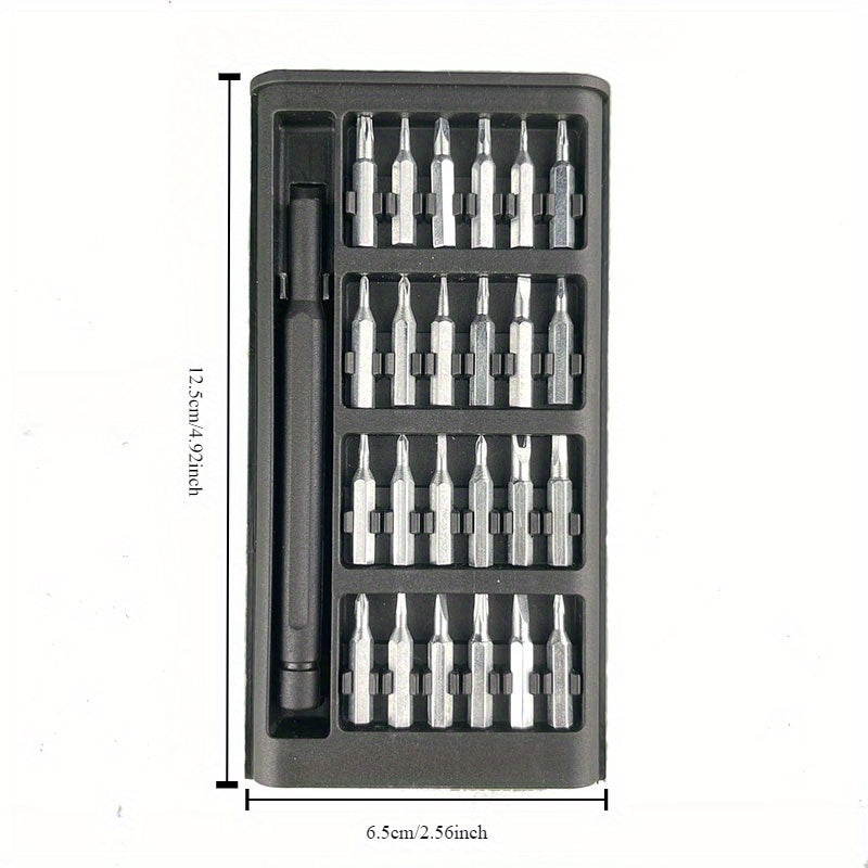 Screwdriver Kit: 25-In-1 Magnetic with Portable Aluminum Case