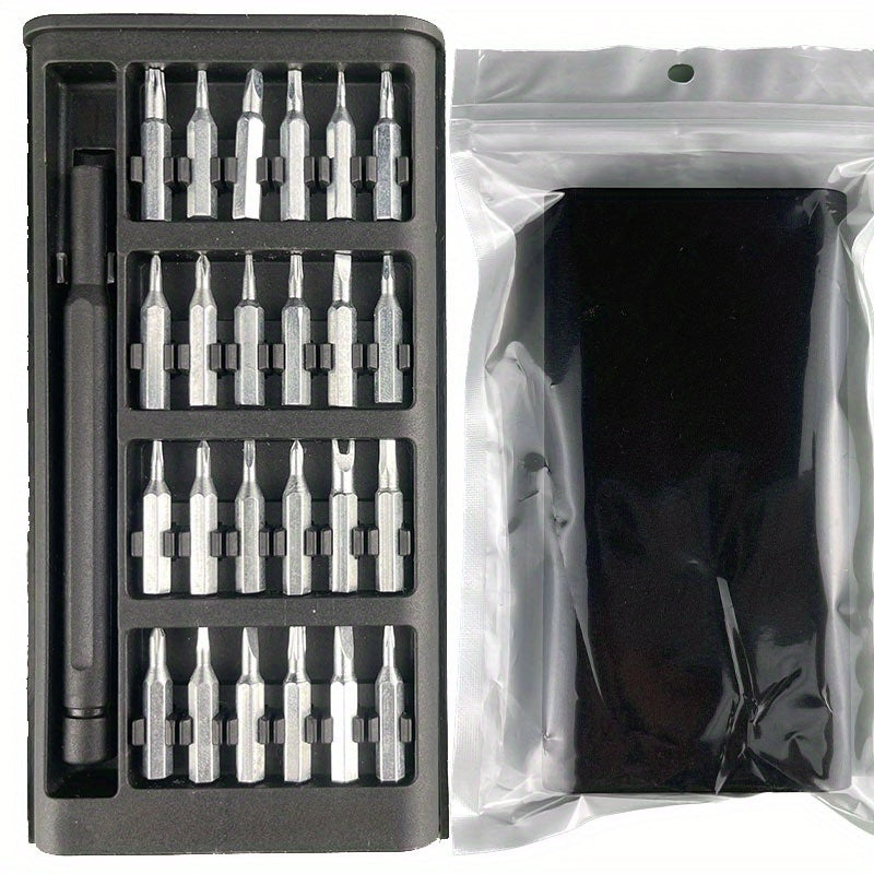 Screwdriver Kit: 25-In-1 Magnetic with Portable Aluminum Case