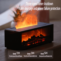 1pc, USB-Powered Simulated Flame Aroma Diffuser, Long-Lasting Bedroom Humidifier, Home Fireplace Aroma Diffuser, Office & Bathroom Lighting, Holiday & Christmas Gift, No Battery Included