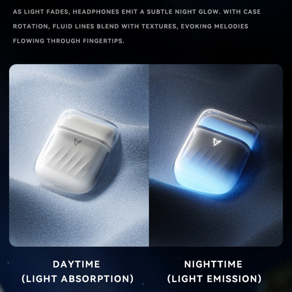 High-Quality Luminous Gaming Wireless Earbuds With Active Noise Cancellation, Long Battery Life, Volume Control, And Built-in Microphone - Compatible With Smartphones