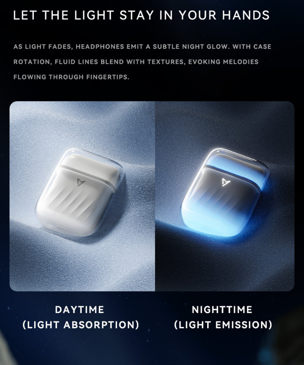 High-Quality Luminous Gaming Wireless Earbuds With Active Noise Cancellation, Long Battery Life, Volume Control, And Built-in Microphone - Compatible With Smartphones