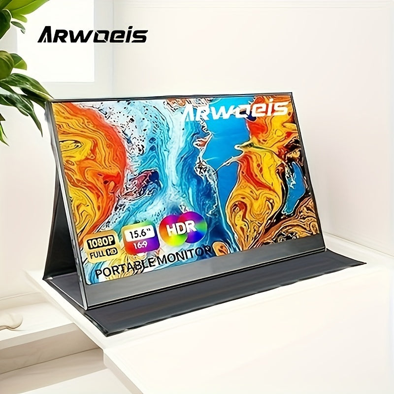 ARWOEIS 39.62 Cm Portable Monitor Ultra Thin Metal 1080P FHD IPS Monitor