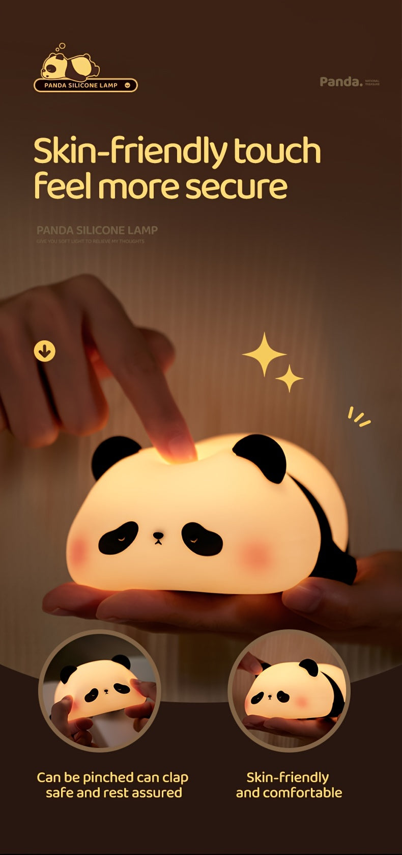 Rechargeable Panda LED Light