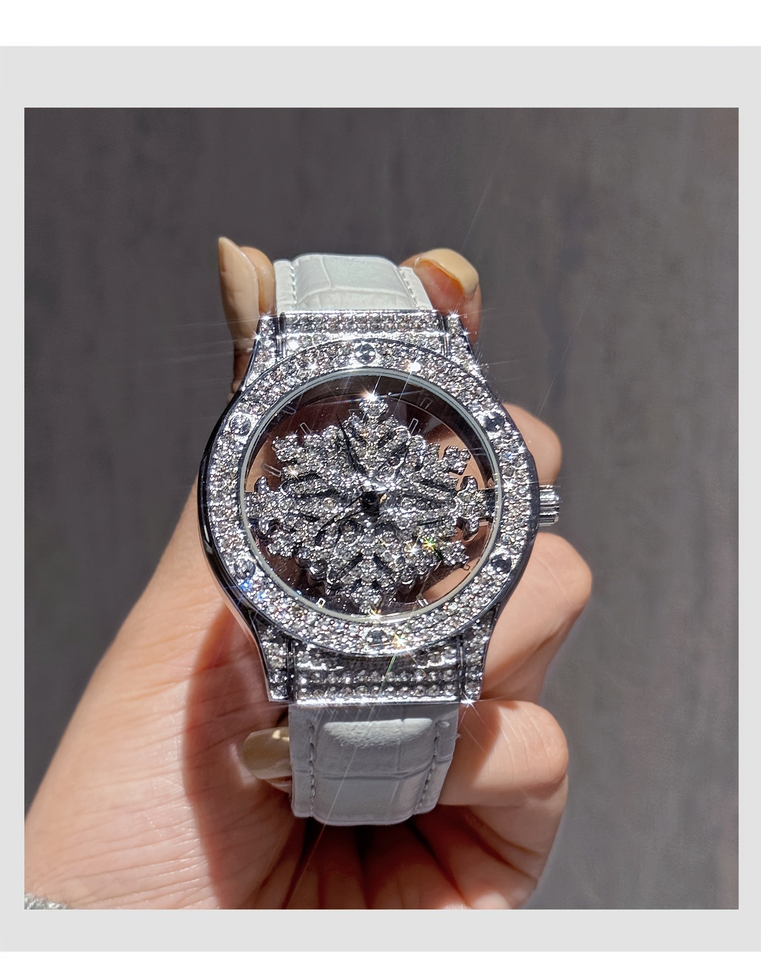 Women's Quartz Watch with Rhinestone Accents