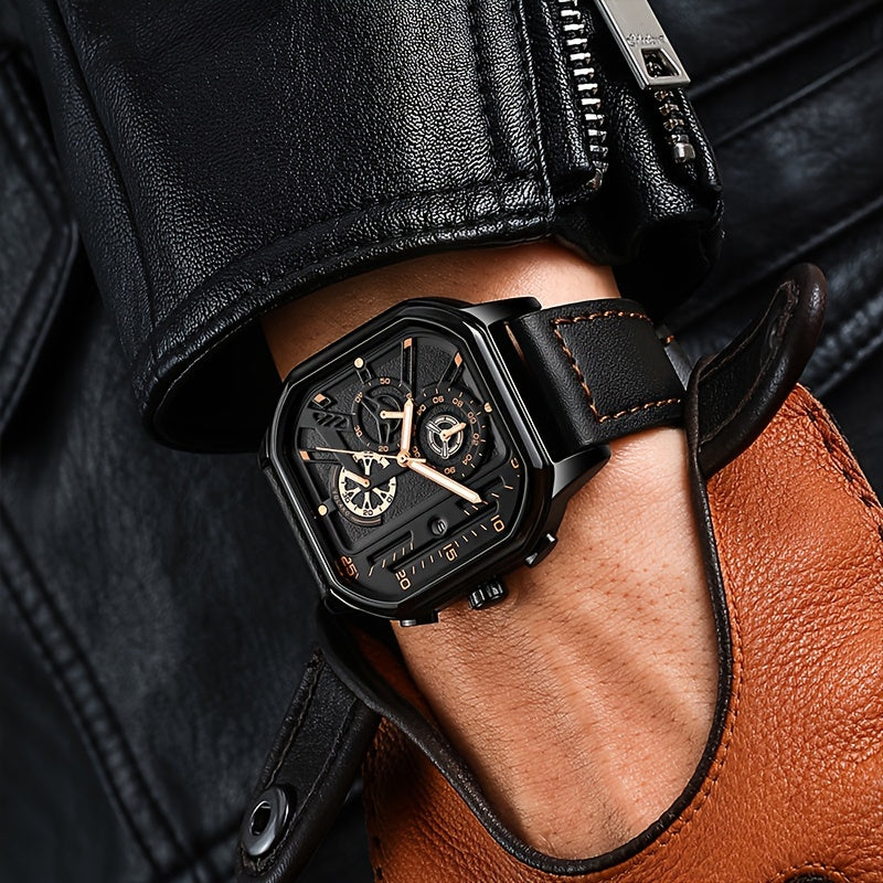 Fashion Business Men Watch Square