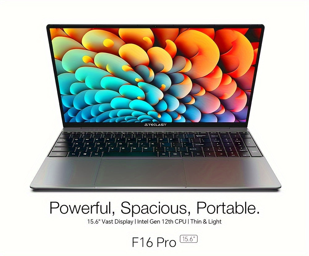 Teclast F16 Pro Laptop 15.6-inch Vast Display, Intel Gen 12th CPU, 12GB LPDDR4 256GB SSD