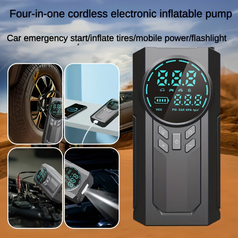 12V Portable Car Jump Starter With Power Bank 8800Mah Capacity