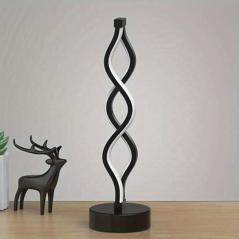 LED Spiral Table Lamp, Charging Capability