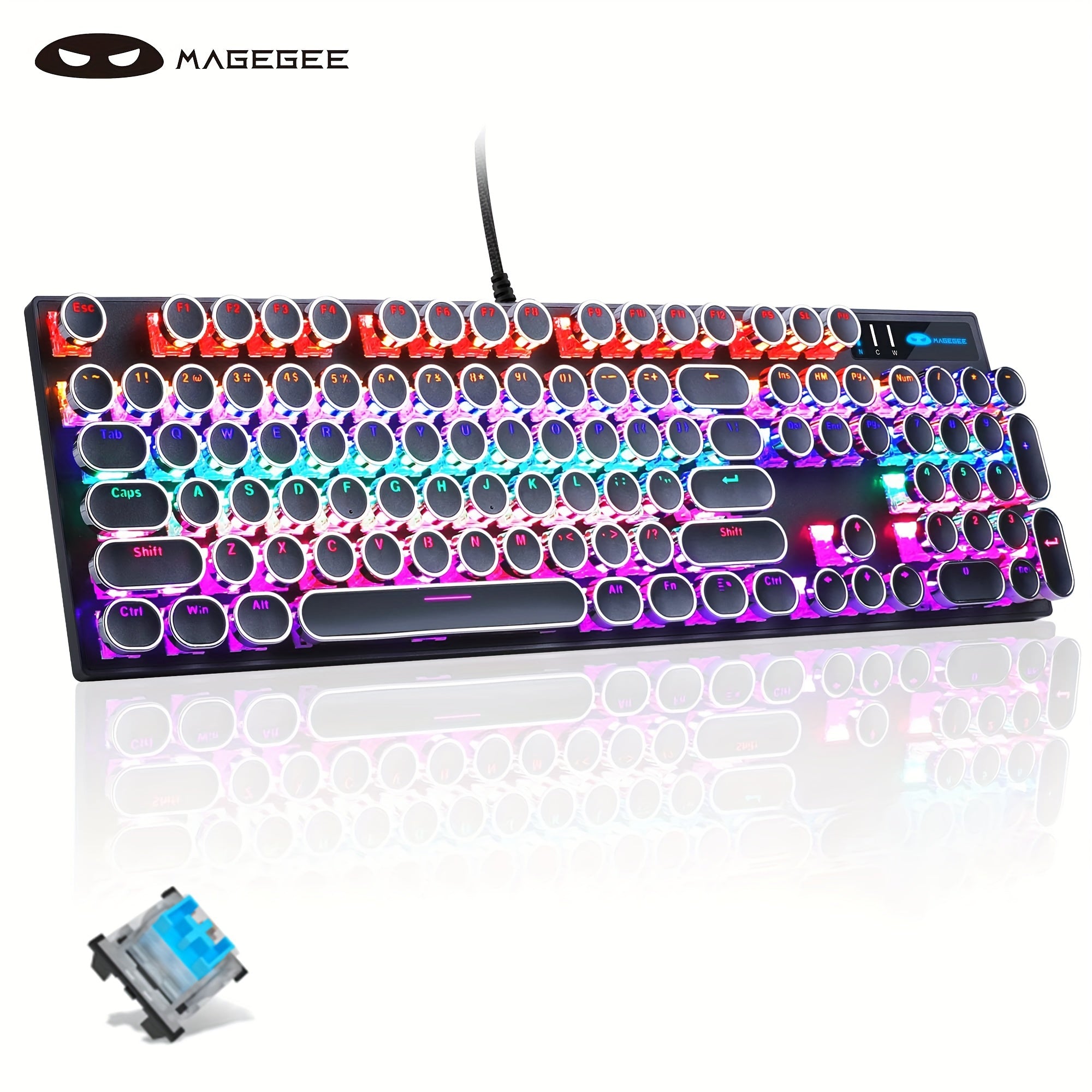 MageGee Typewriter Mechanical Gaming Keyboard