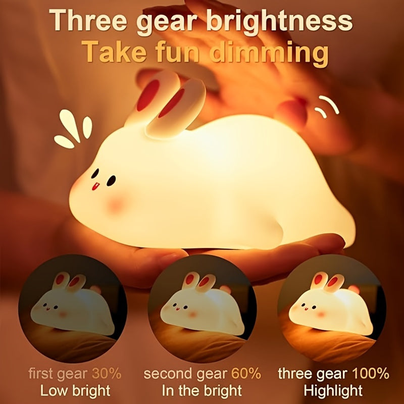 Bunny Night Light Rechargeable Battery - Silicone