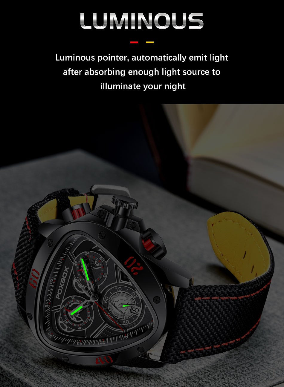 LIGE Creative Men Leather Watch