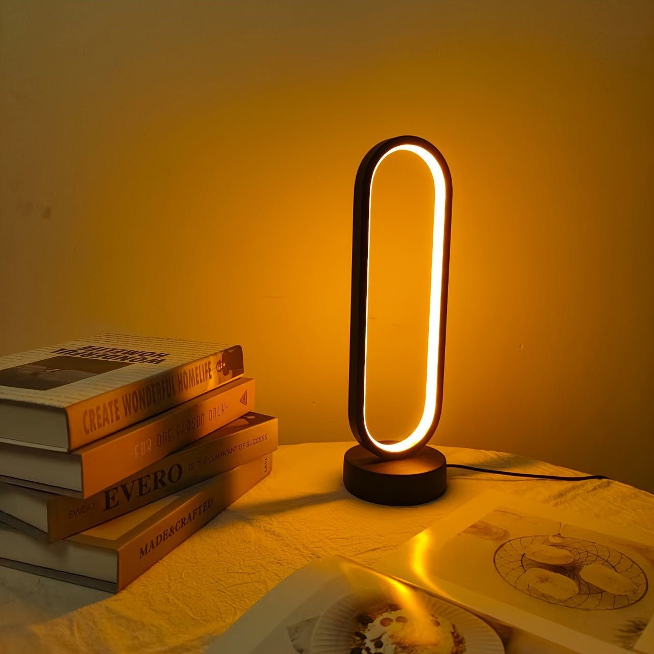 LED Wood Desk Lamp, Bedroom Bedside Night Light