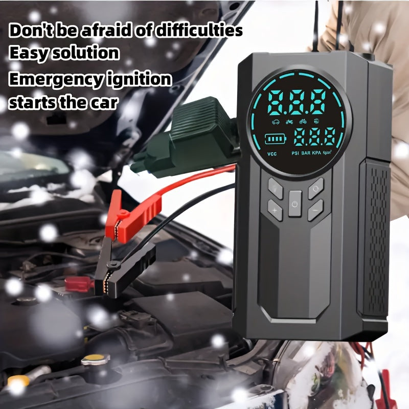 12V Portable Car Jump Starter With Power Bank 8800Mah Capacity