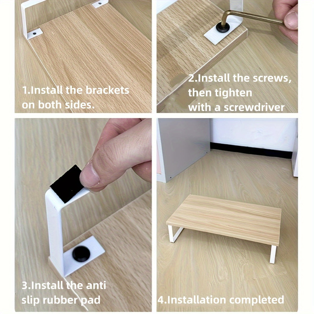 1pc Monitor Stand Laptop Monitor Stand, Wooden Computer Desk