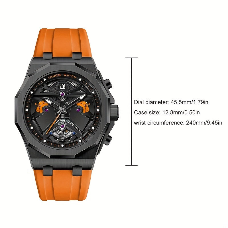 LILUOKE Men's Luminous Multi-function Quartz Watch