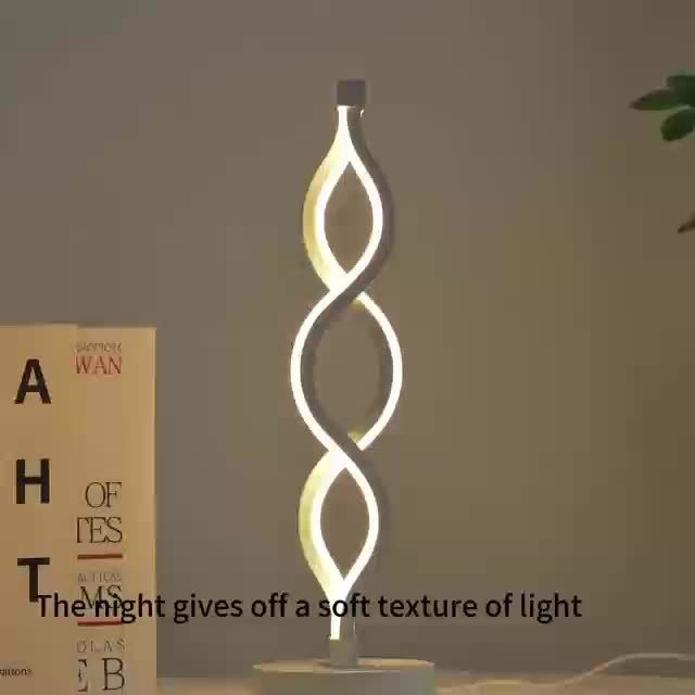 LED Spiral Table Lamp, Charging Capability