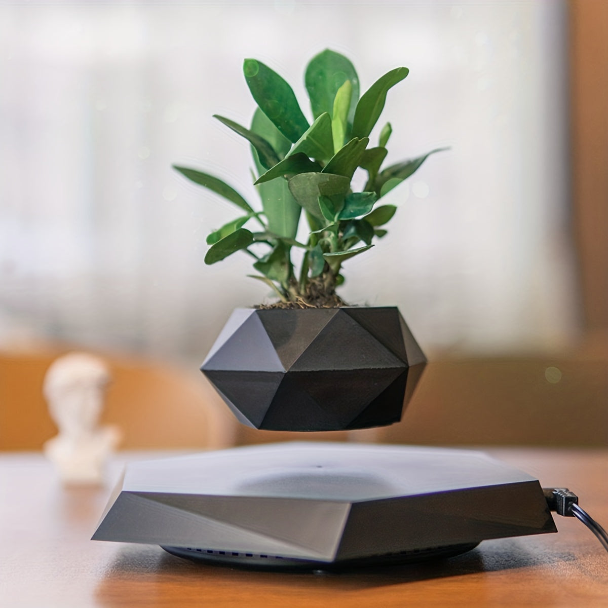 Magnetic Levitating Mini Rotating Flower Pot