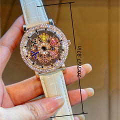 Luxurious Women's Quartz Watch With Rhinestones