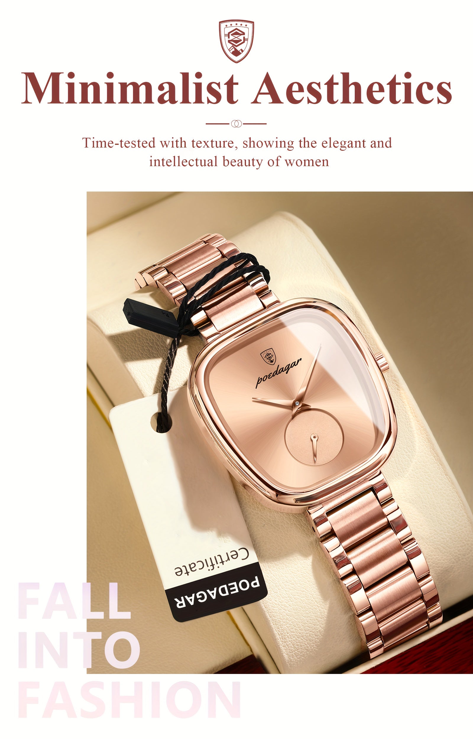 Casual Square Quartz Wrist Watch for Women