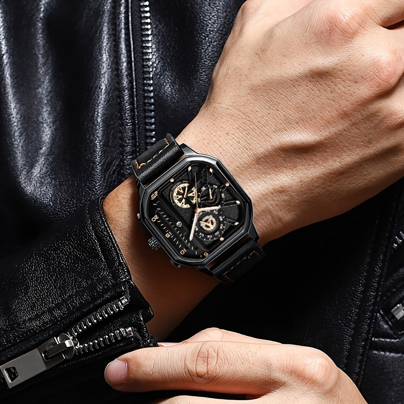 Fashion Business Men Watch Square