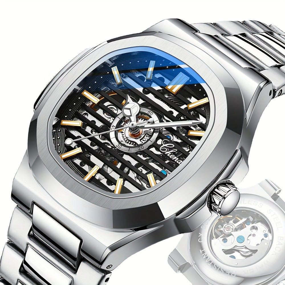 Men's Mechanical Watch, Classic Business Casual Steel Strap