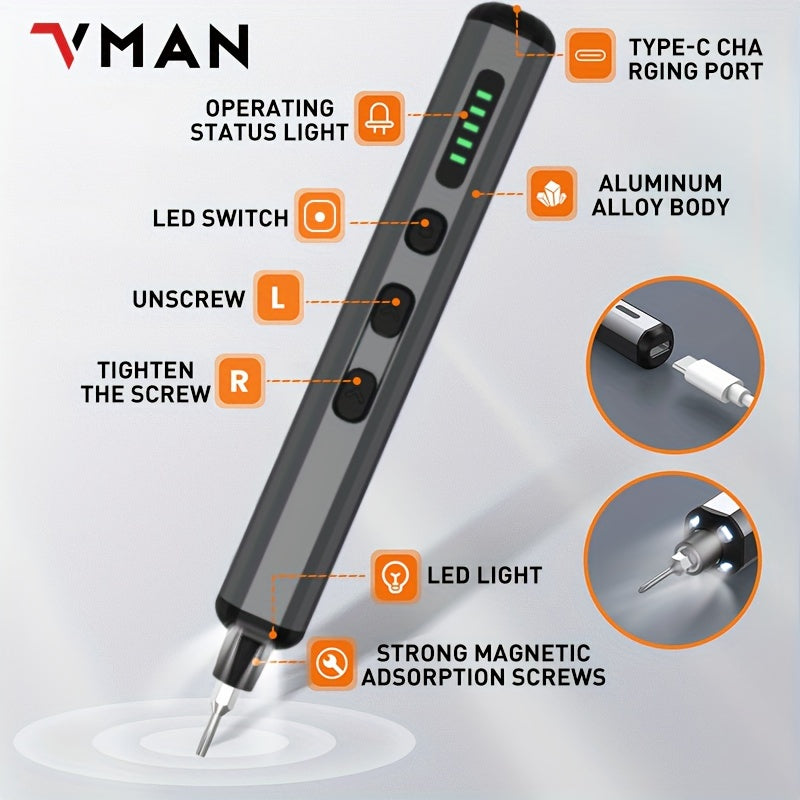 Electric Screwdriver, 68 In 1 Electric Screwdriver Kit With 64 Magnetic Bits