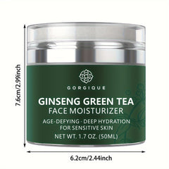 50ml Ginseng Green Tea Hydrating Face Moisturizer - Water-Based Hyaluronic Acid