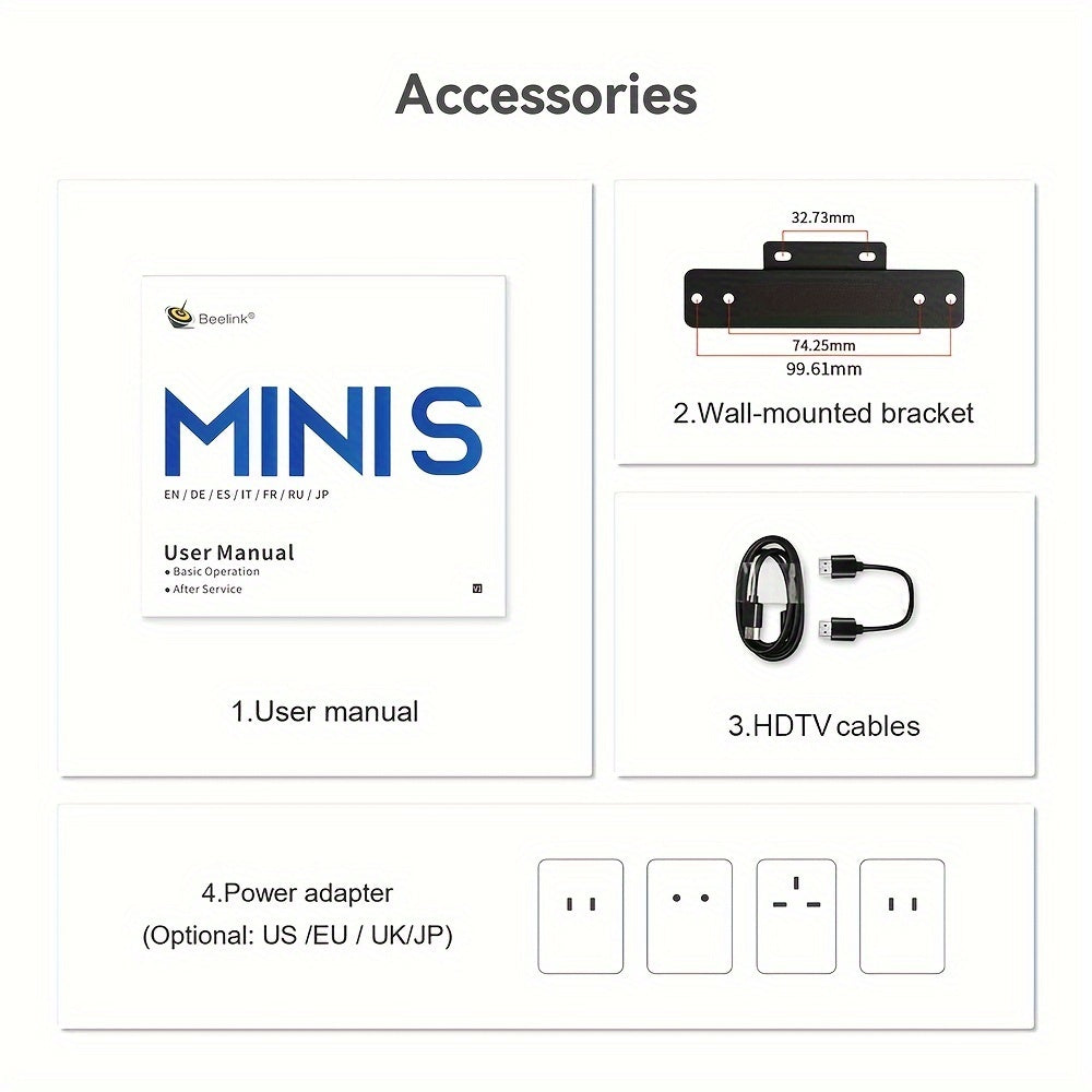 Beelink MINI S12 MINI PC, Intel N95 Processor 3.4GHz, Support Max 16GB DDR4