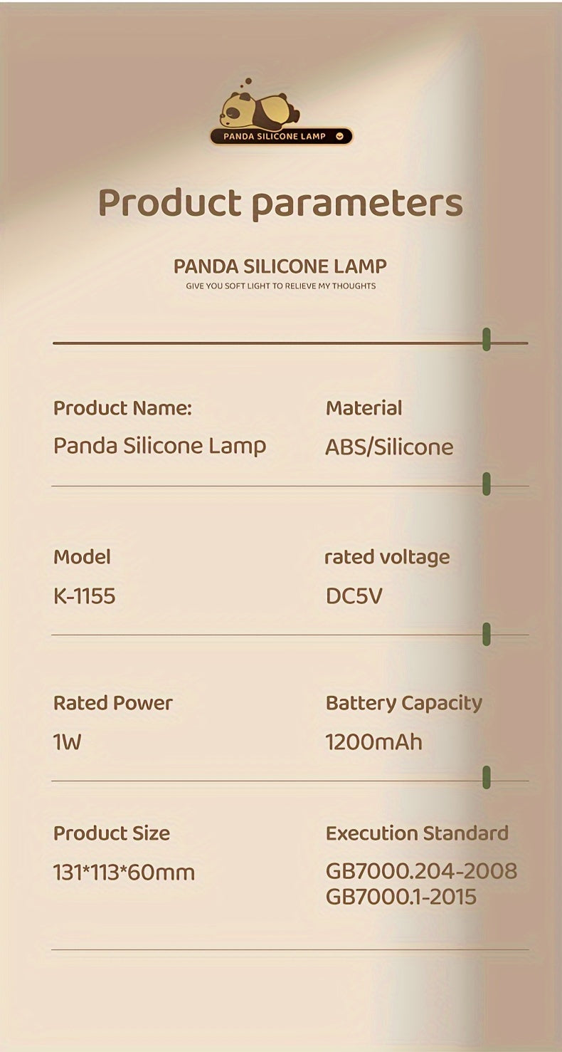 Rechargeable Panda LED Light