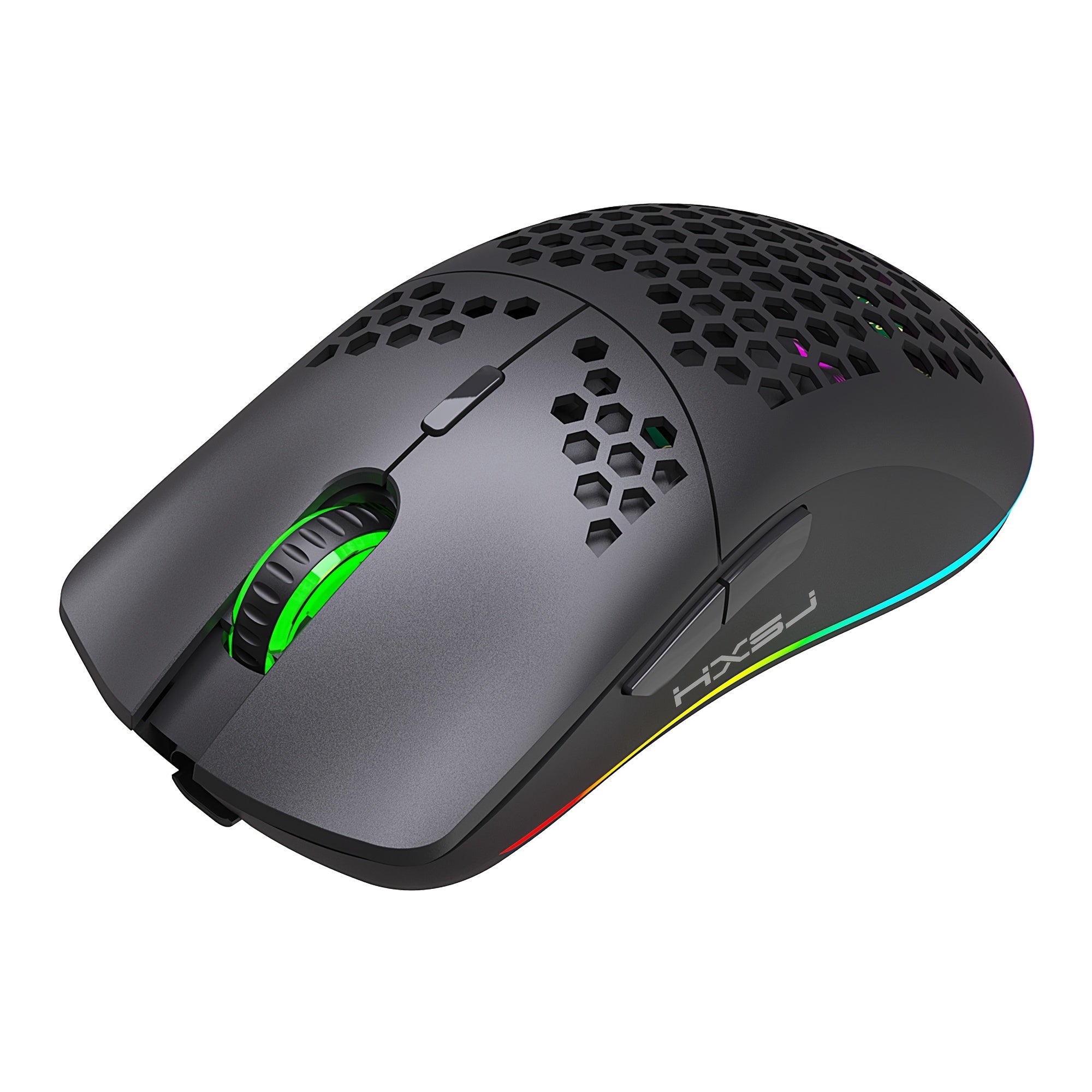 HXSJ Wireless Mouse, 2.4G Built-in, Rechargeable Battery, RGB Lighting