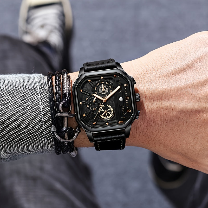 Fashion Business Men Watch Square