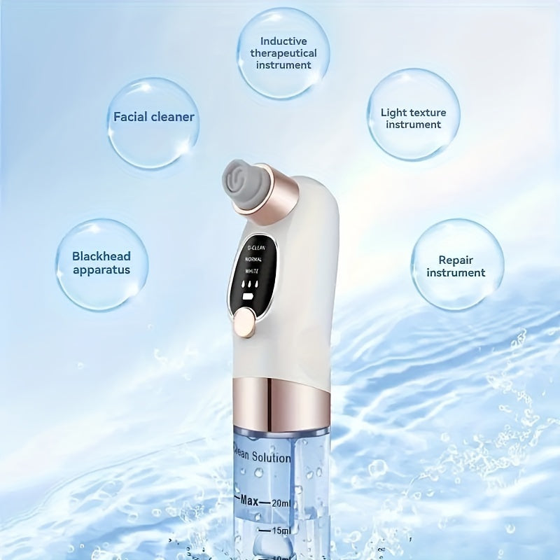 Electric Blackhead Sucker, Pore Cleansing Device with Water Circulation, Deep Skin Cleaning, USB Rechargeable