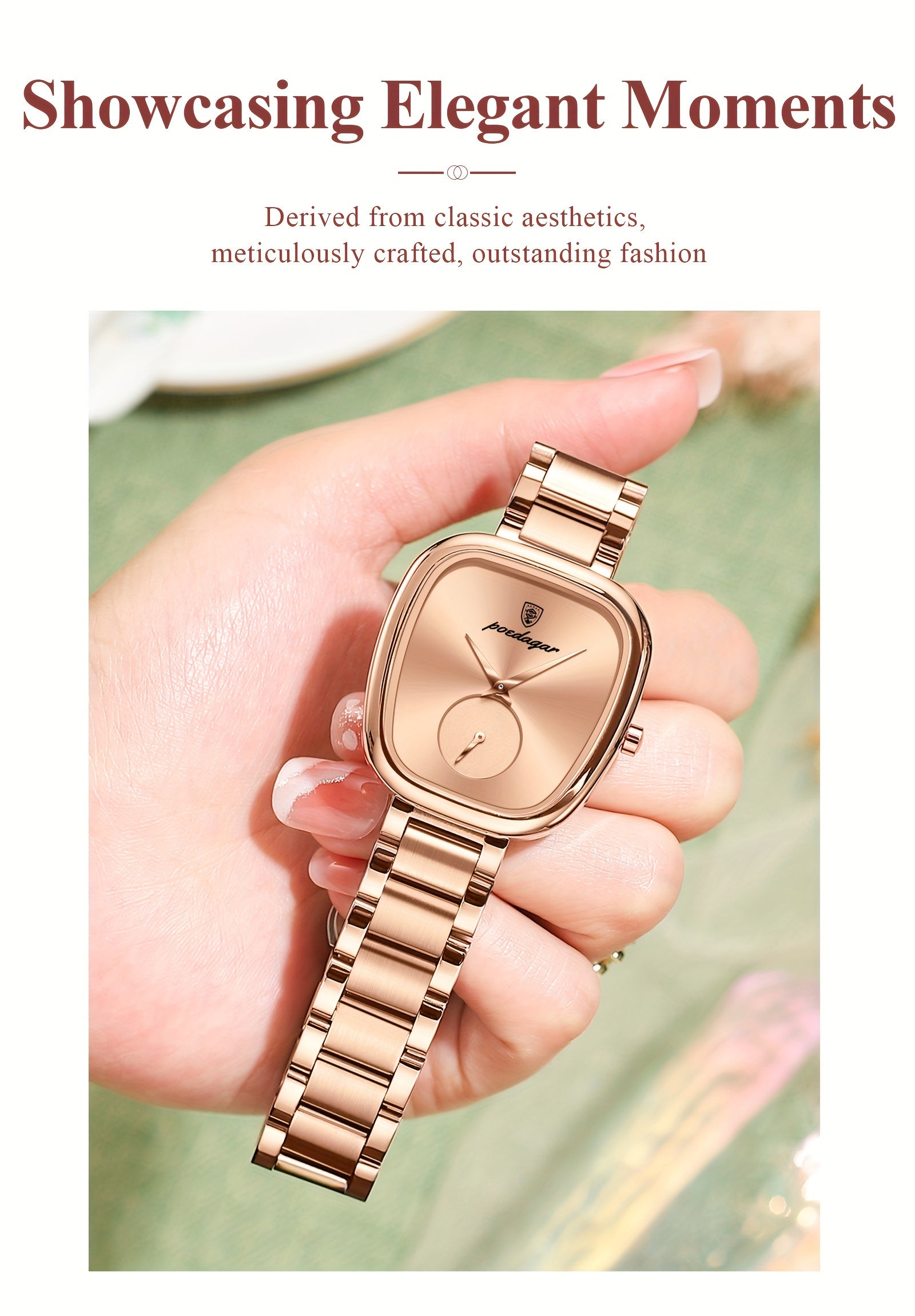 Casual Square Quartz Wrist Watch for Women