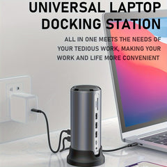 PULWTOP MacBook Pro/Air Docking Station, 12 in 1 Universal Laptop Docking Station