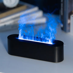 Mini Air Humidifier - Cool Mist Aroma Diffuser with Colorful Flame Effect