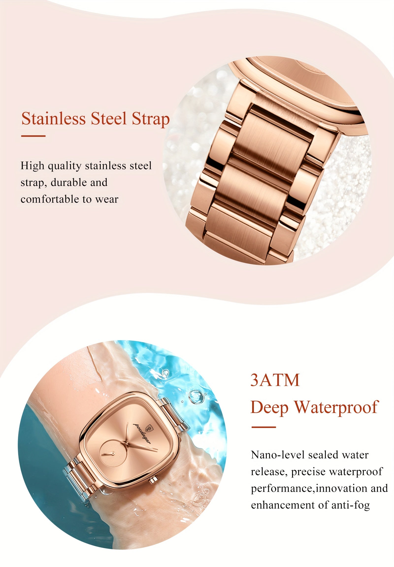 Casual Square Quartz Wrist Watch for Women