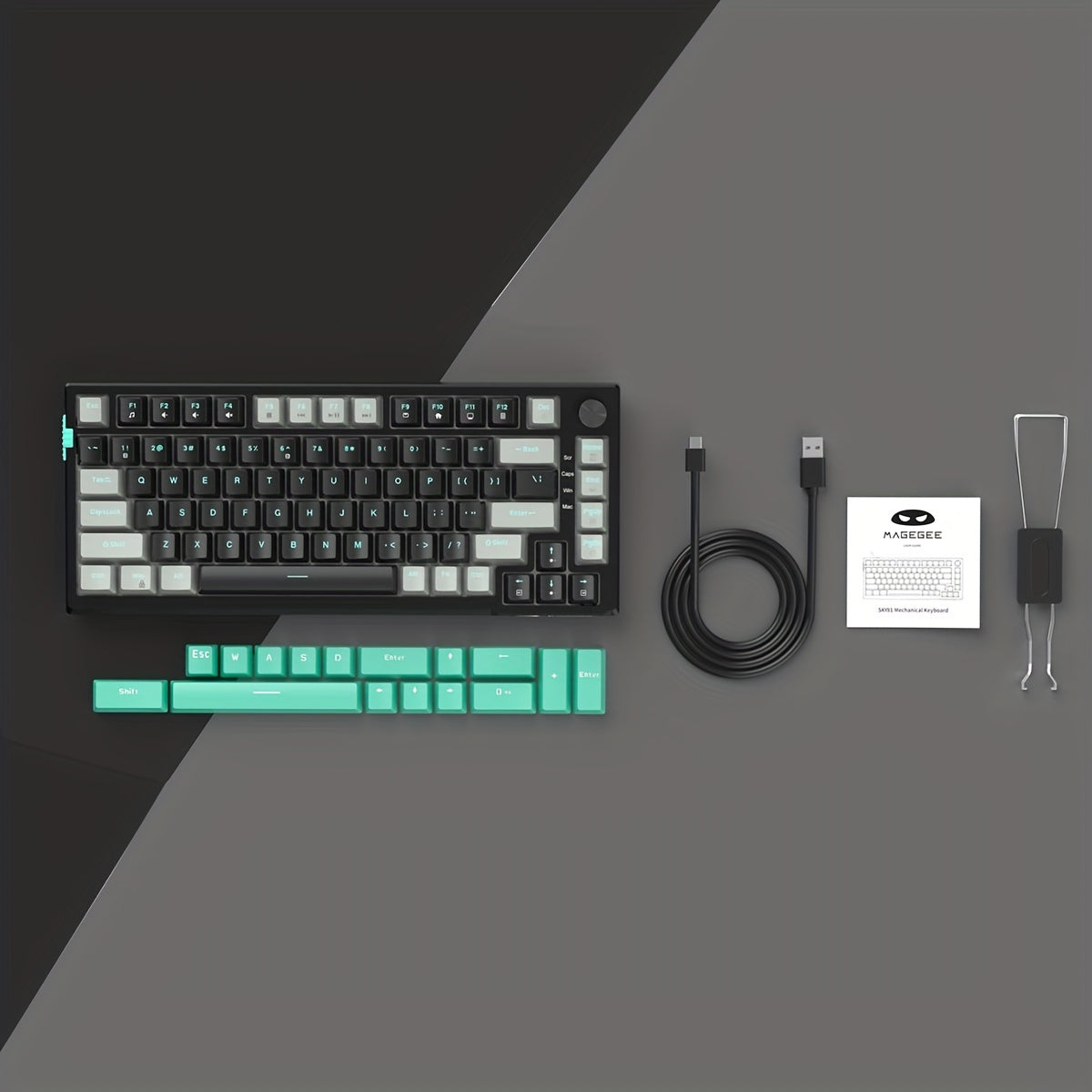 MageGee SKY81 Night Elf Tri-color Creamy Mechanical Keyboard, BackLight