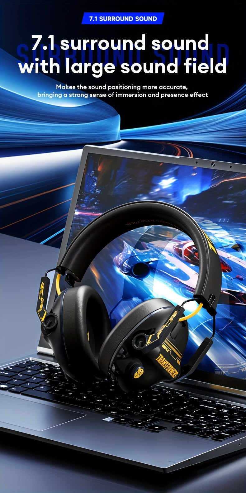 Transformers Wireless Gaming Headset Surrounded Sound