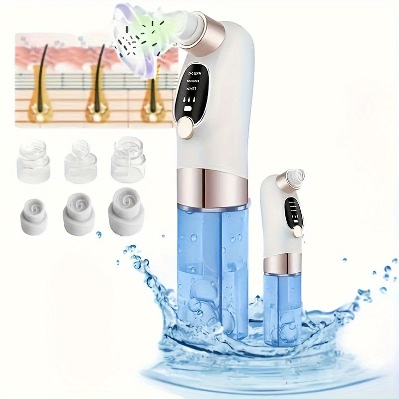 Electric Blackhead Sucker, Pore Cleansing Device with Water Circulation, Deep Skin Cleaning, USB Rechargeable