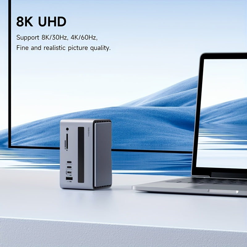 HAGiBiS 8K LED USB-C Hub